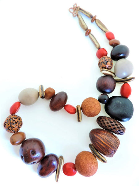Australian Native Seed Wood Necklace